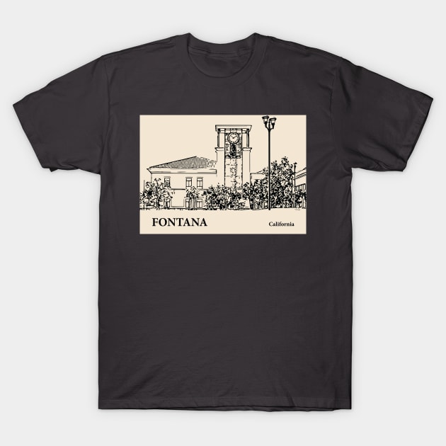 Fontana - California T-Shirt by Lakeric